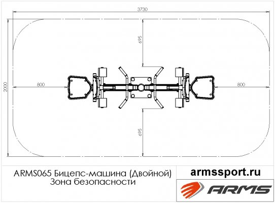 ARMS065 Бицепс-машина (Двойной) фото №3