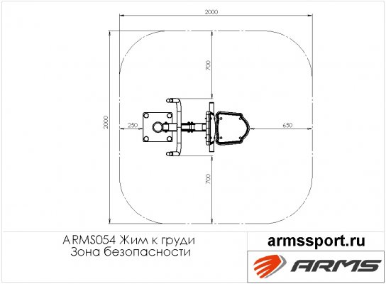 ARMS054 Жим к груди фото №3