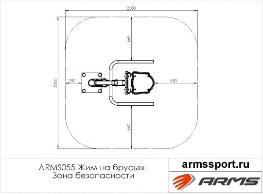 ARMS055 Жим на брусьях фото №3