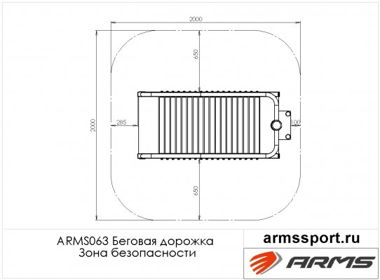ARMS063 Уличный тренажёр беговая дорожка фото №3