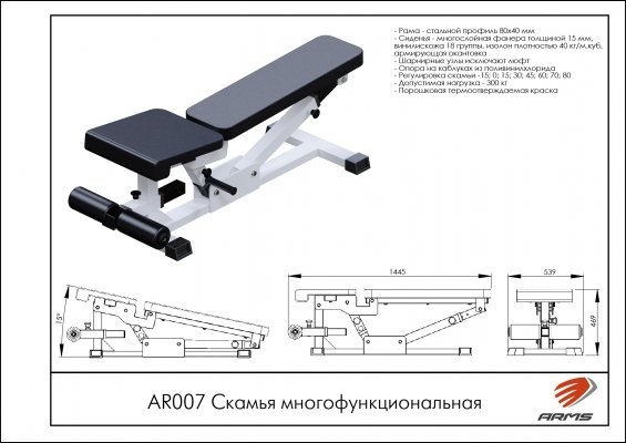 AR007 Скамья многофункциональная фото №2