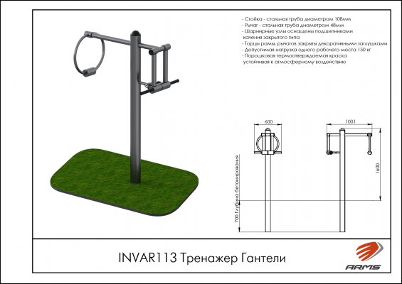 INVAR113 Тренажер Гантели фото №2