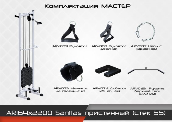 AR164х2200 Sanitas пристенный (стек 55) фото №3