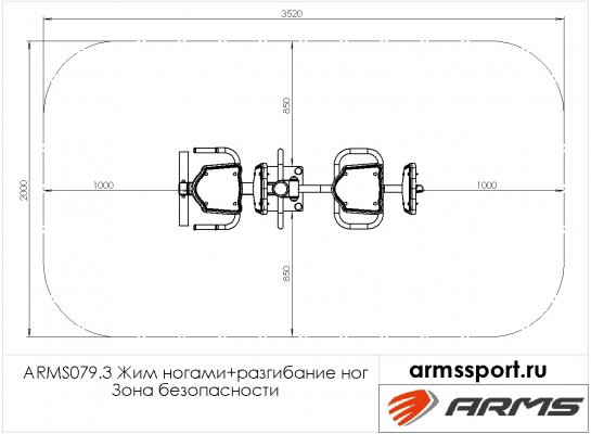 ARMS079.3 Жим ногами+разгибание ног фото №3