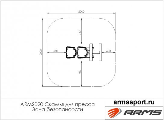 ARMS020 Скамья для пресса фото №3