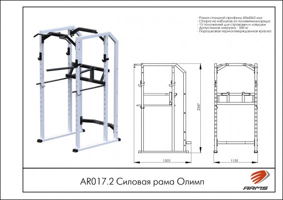 AR017.2 Силовая рама Олимп фото №2