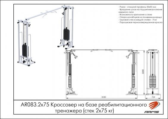 AR083.2х75 Кроссовер на базе реабилитационного тренажера фото №2